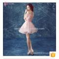 Light Pink Short Off-Shoulder Chiffon Cendrillon Femmes Evening Prom Dress